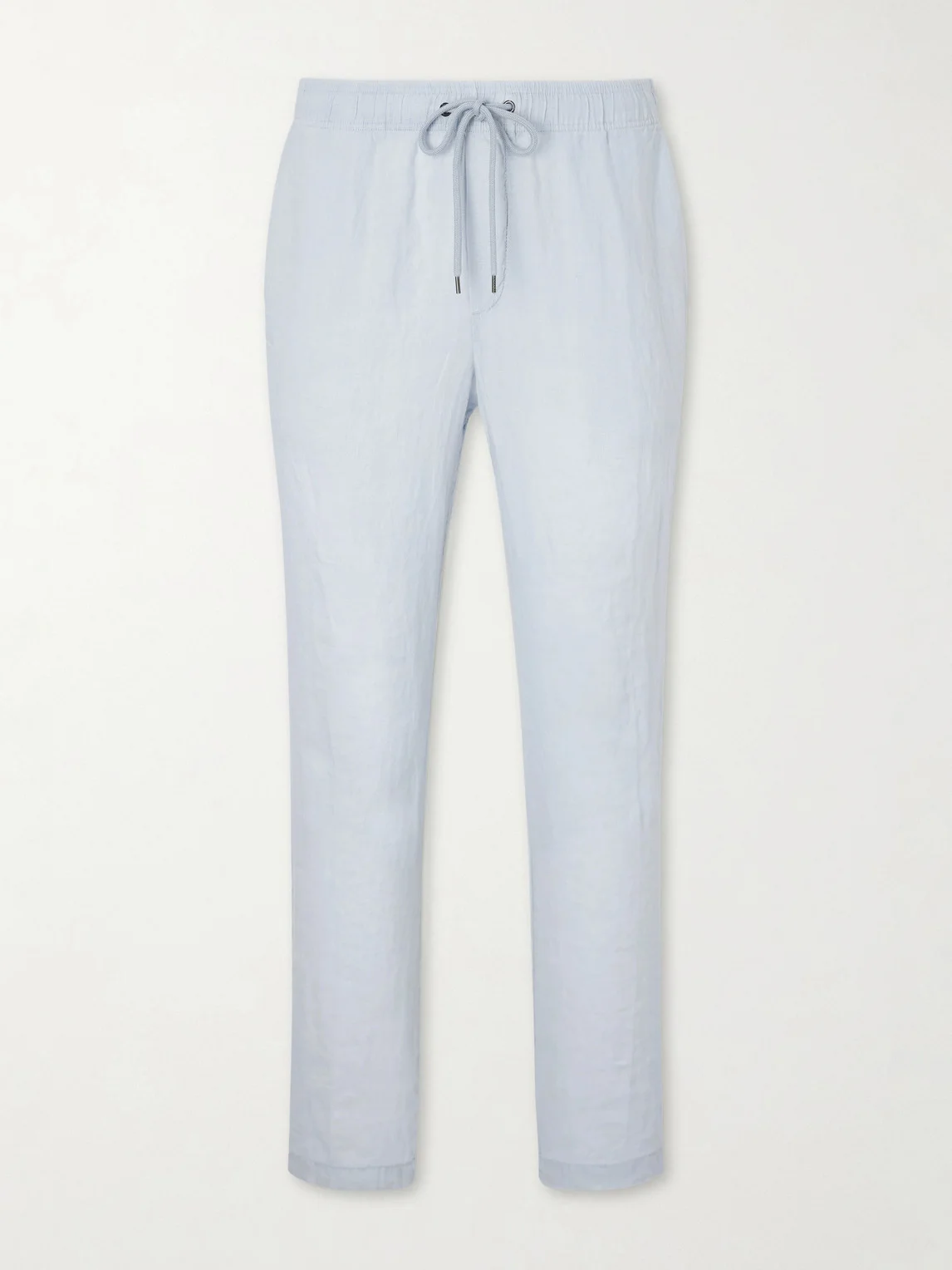 Straight-Leg Garment-Dyed Linen Drawstring Trousers - 1