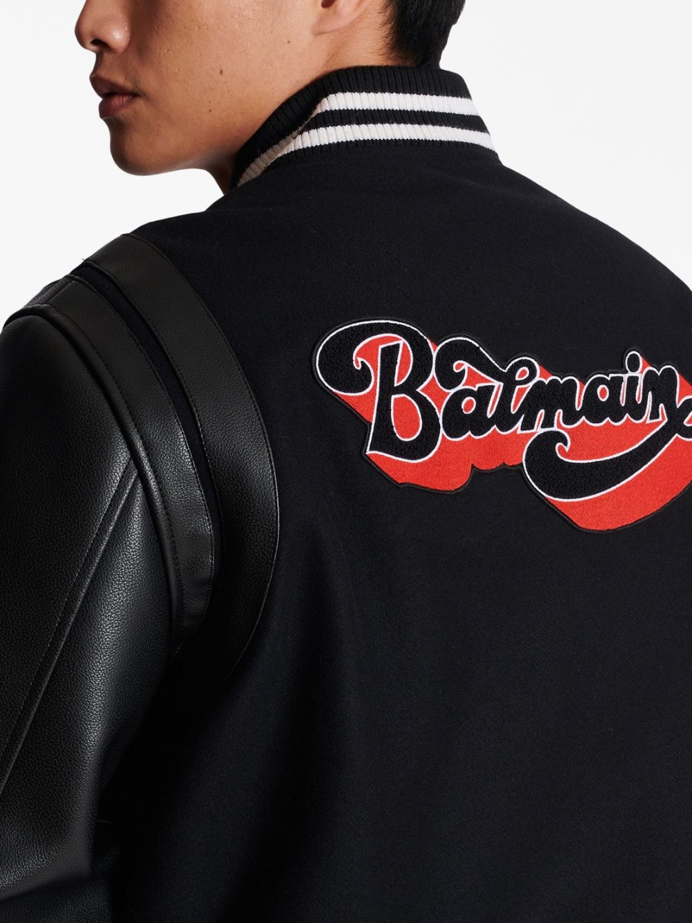 LOGO-PATCH VIRGIN WOOL BOMBER JACKET - 3