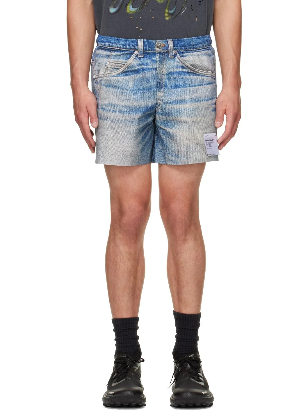 Blue PeaceShell 5" Unlined Shorts - 1