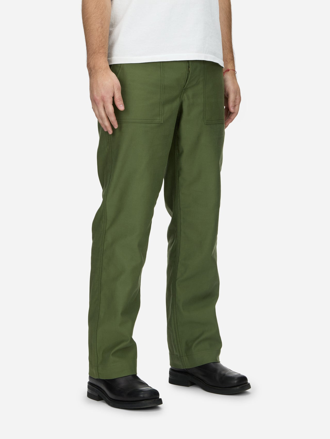 Fatigue Pants - Olive Back Satin - 4