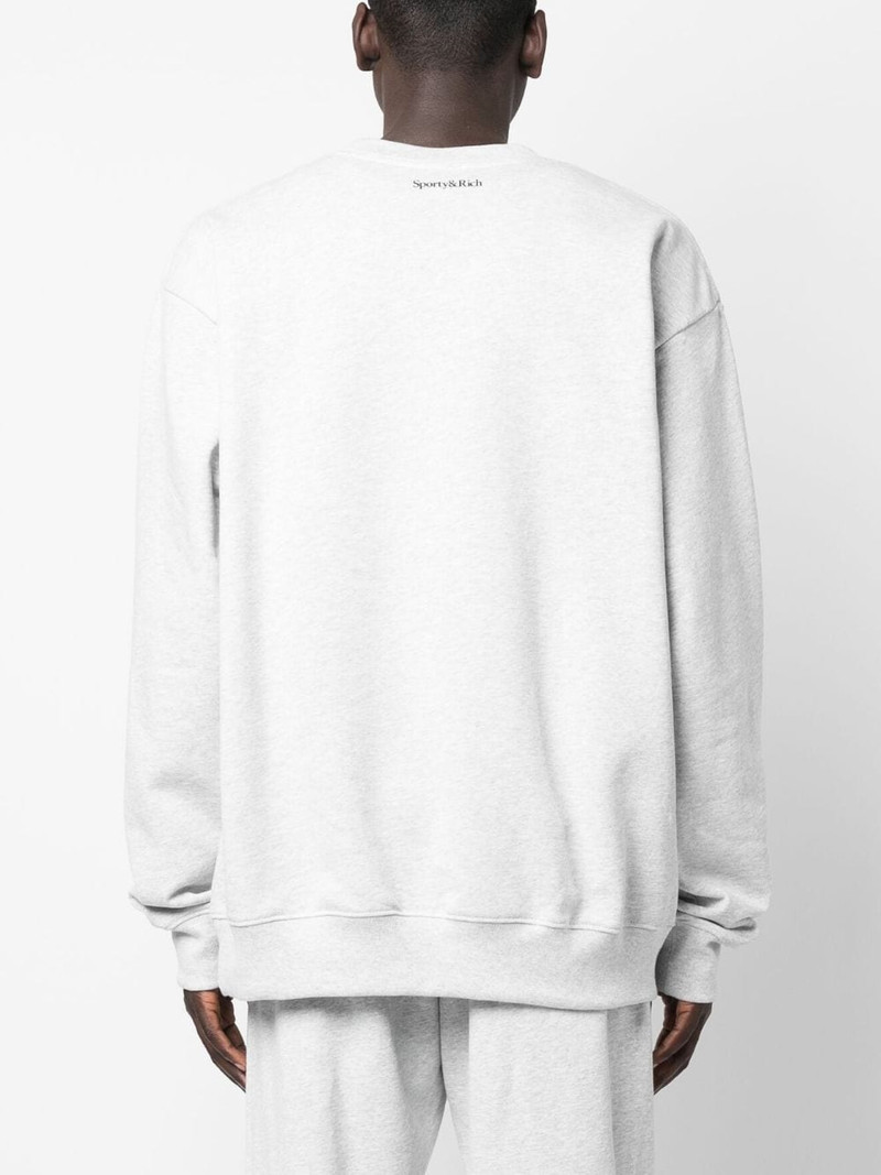 slogan-print cotton sweatshirt 5