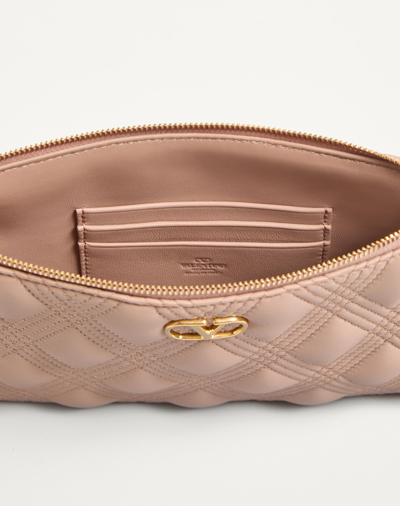 Valentino VALENTINO GARAVANI QUILTIE 67 POUCH IN QUILTED NAPPA LEATHER outlook