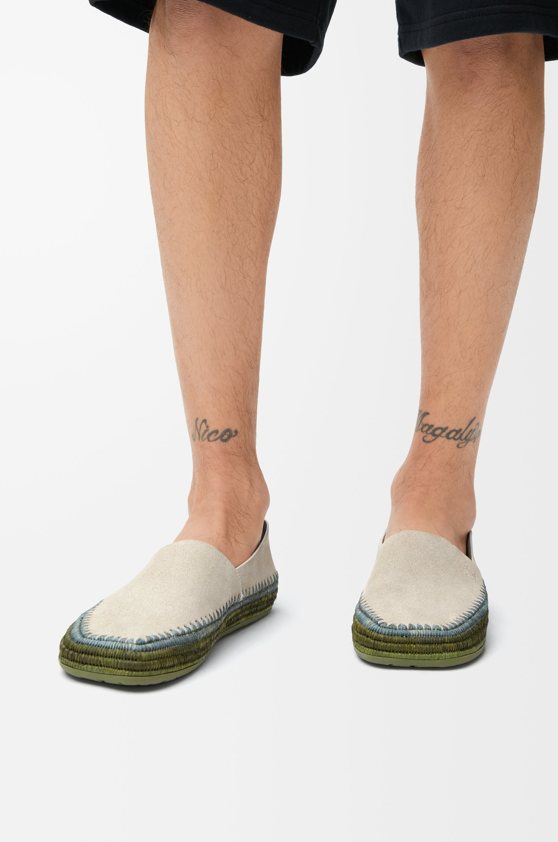 Rio slipper in suede and raffia - 2