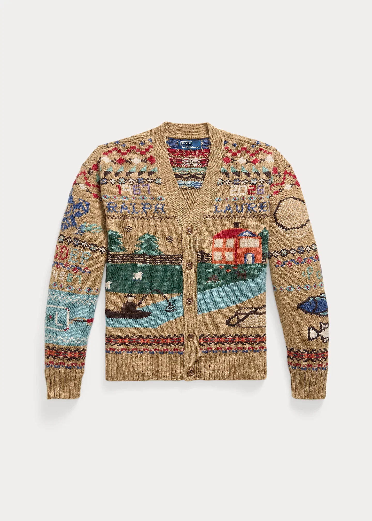 Relaxed Fit Scenic Wool Cardigan - 1