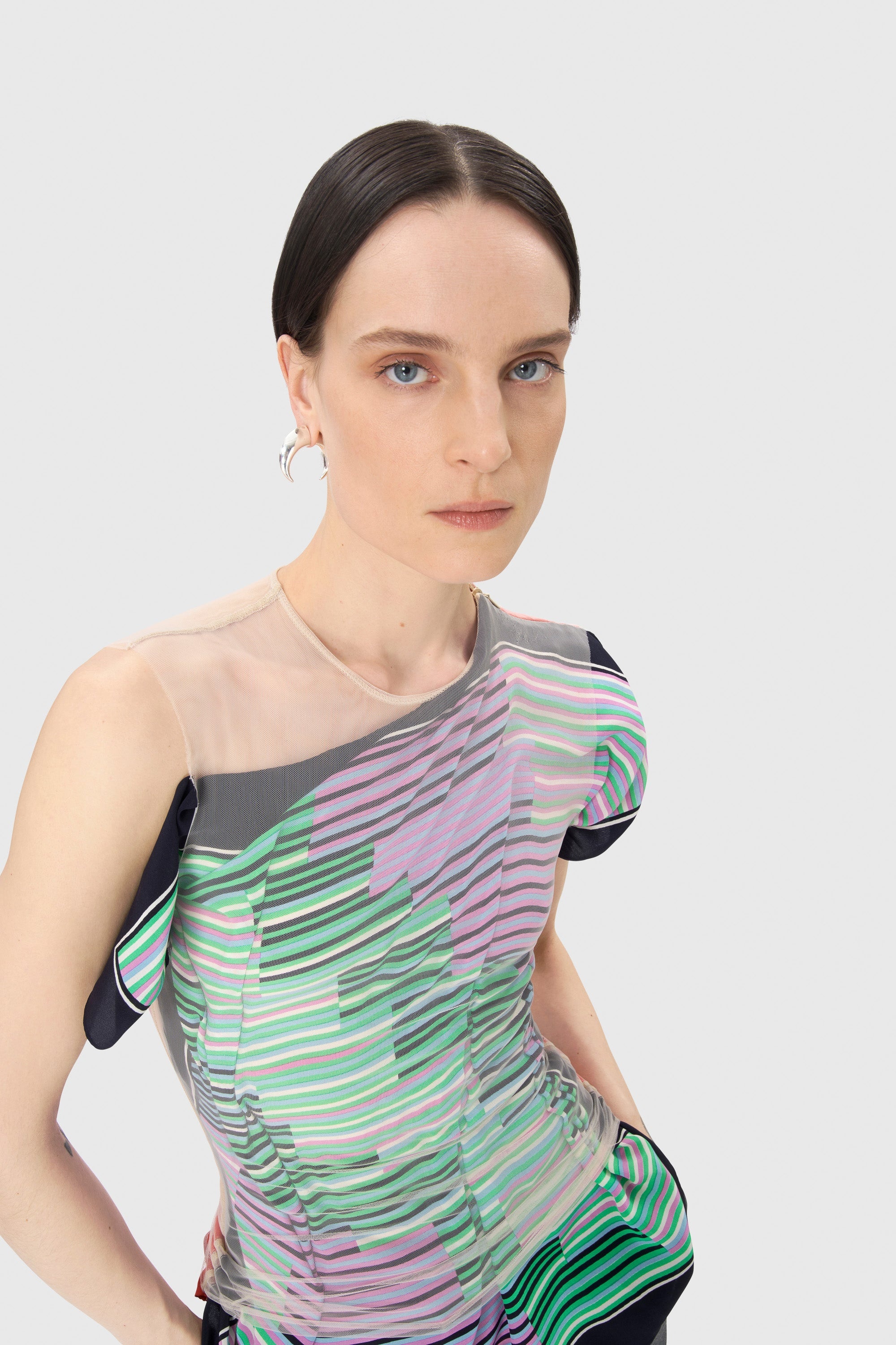 Regenerated Silk Scarves Layer Top - 3