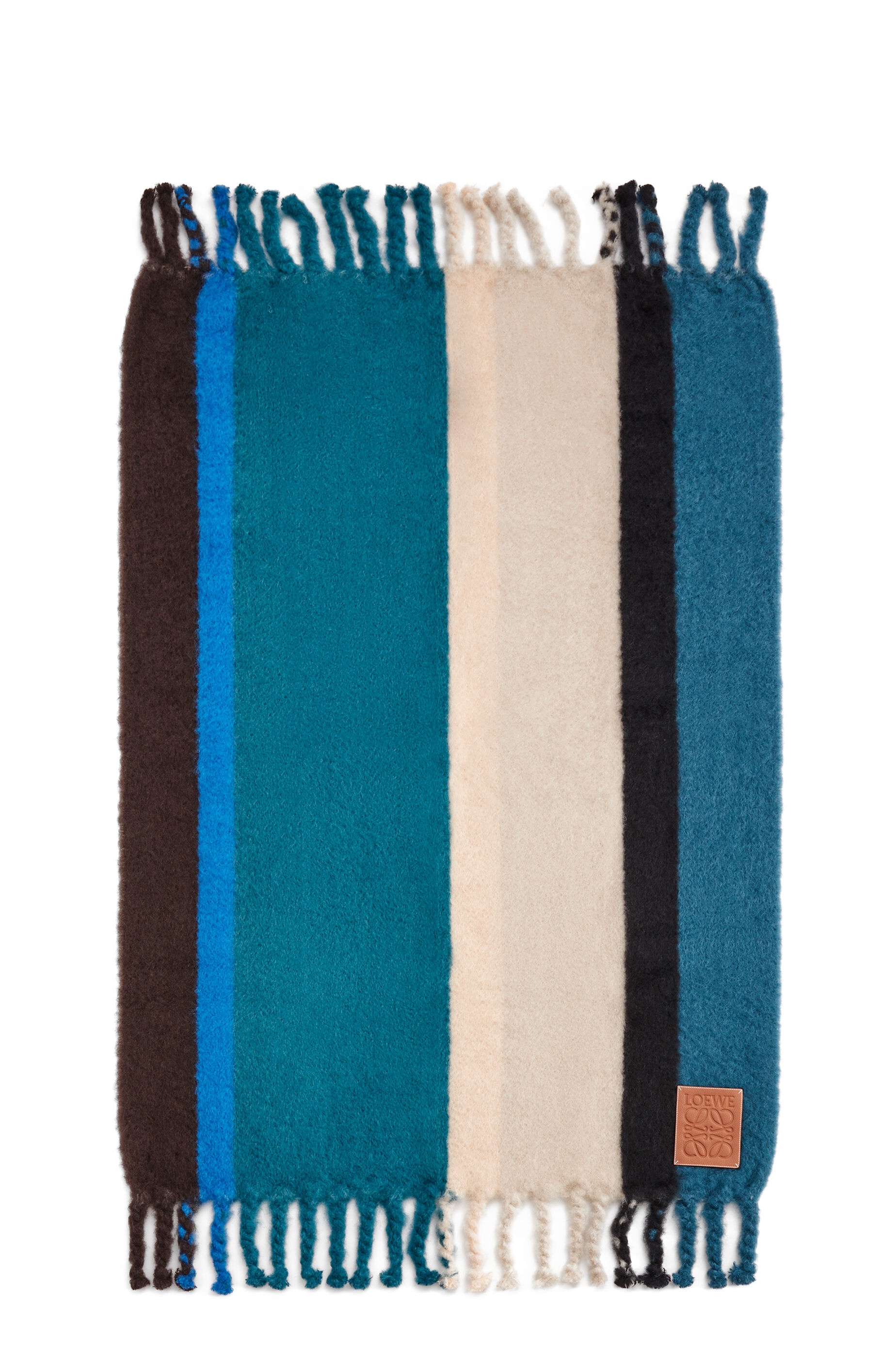Stripe blanket in mohair and wool - 2