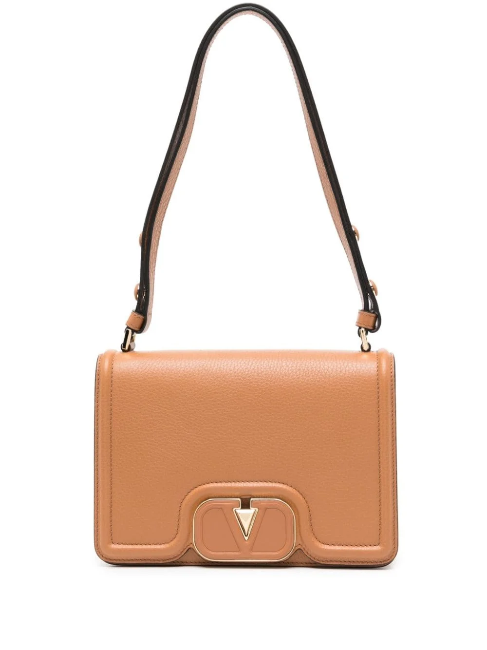 VLogo leather shoulder bag - 1