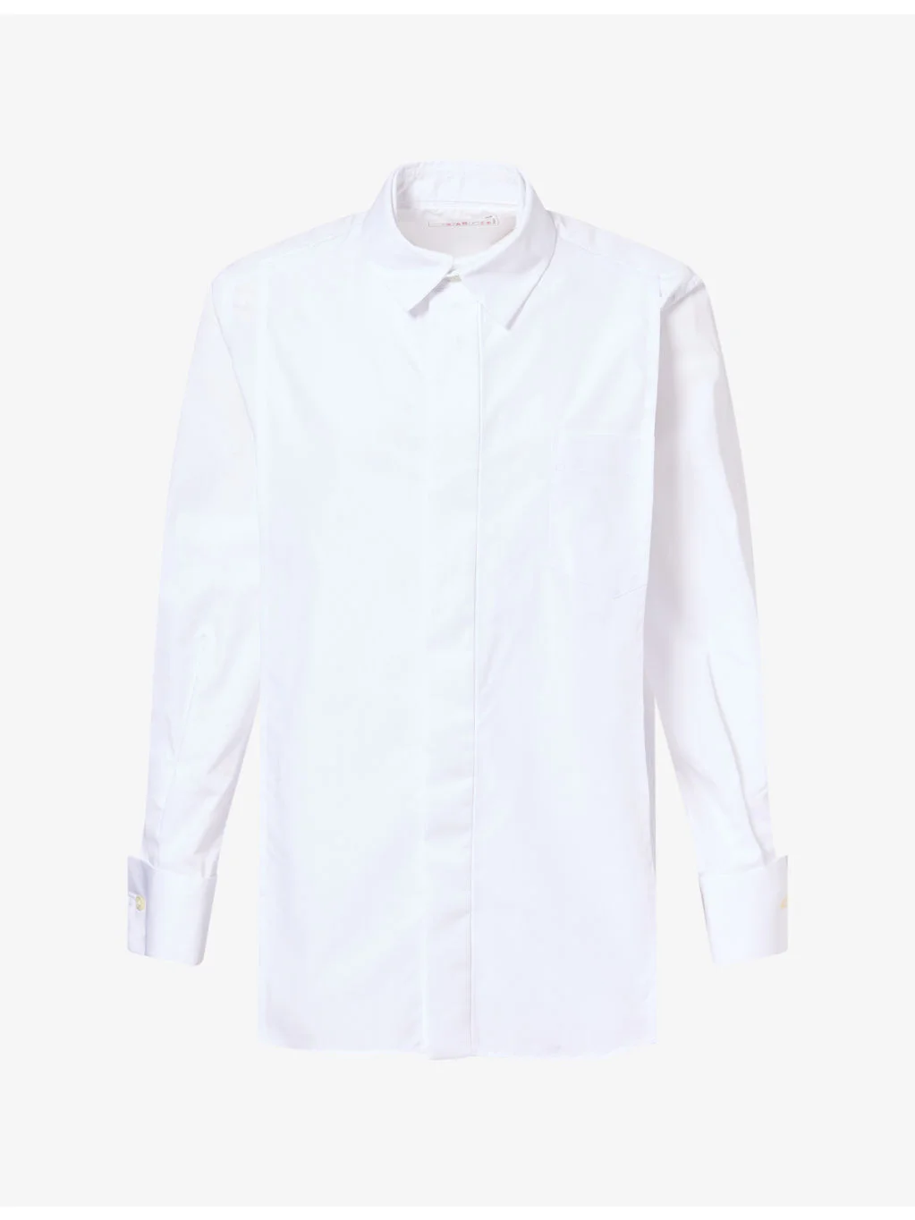 Layered-Collar Oversized Cotton-Blend Shirt - 1