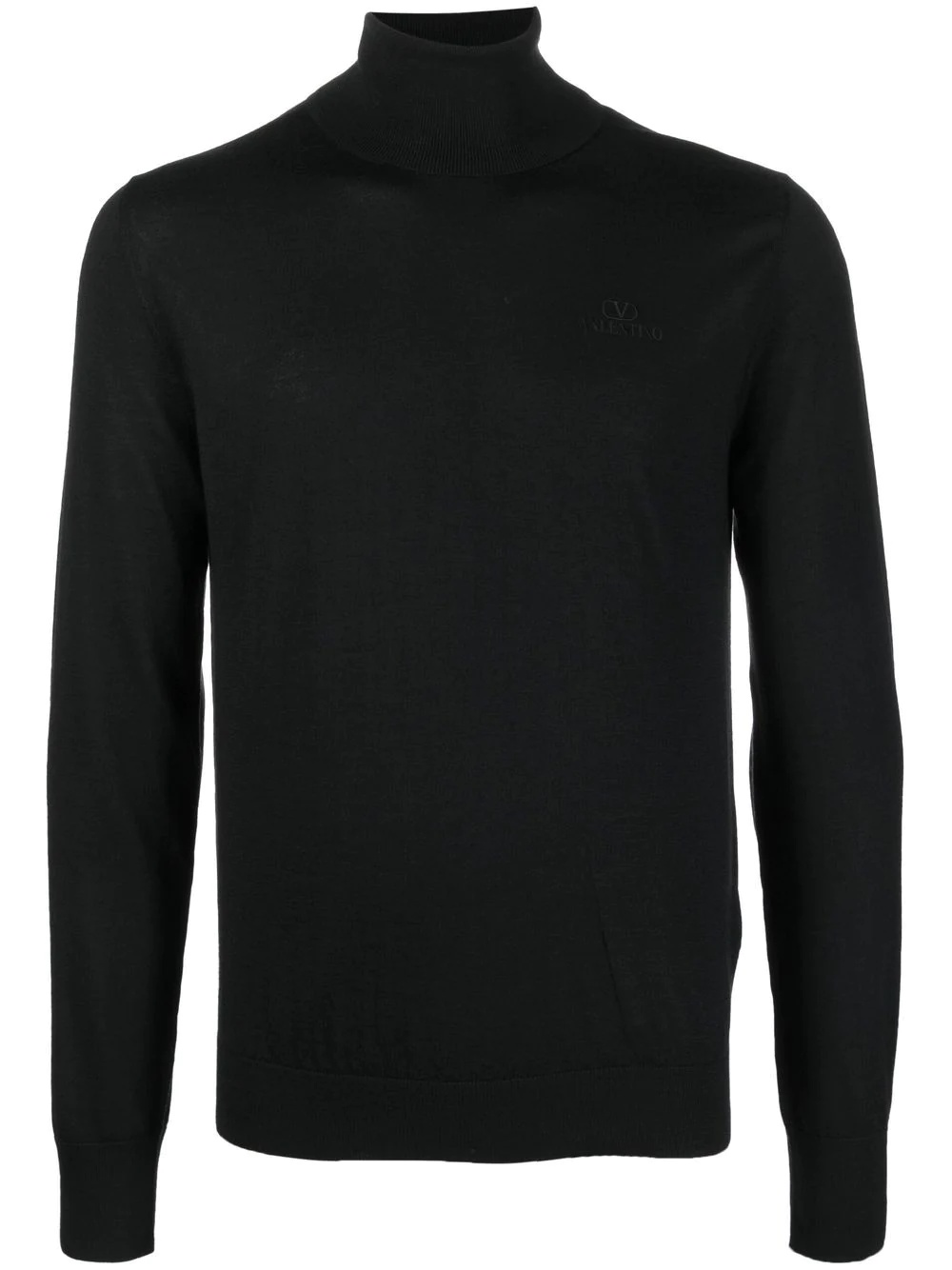 funnel-neck long-sleeve top - 1