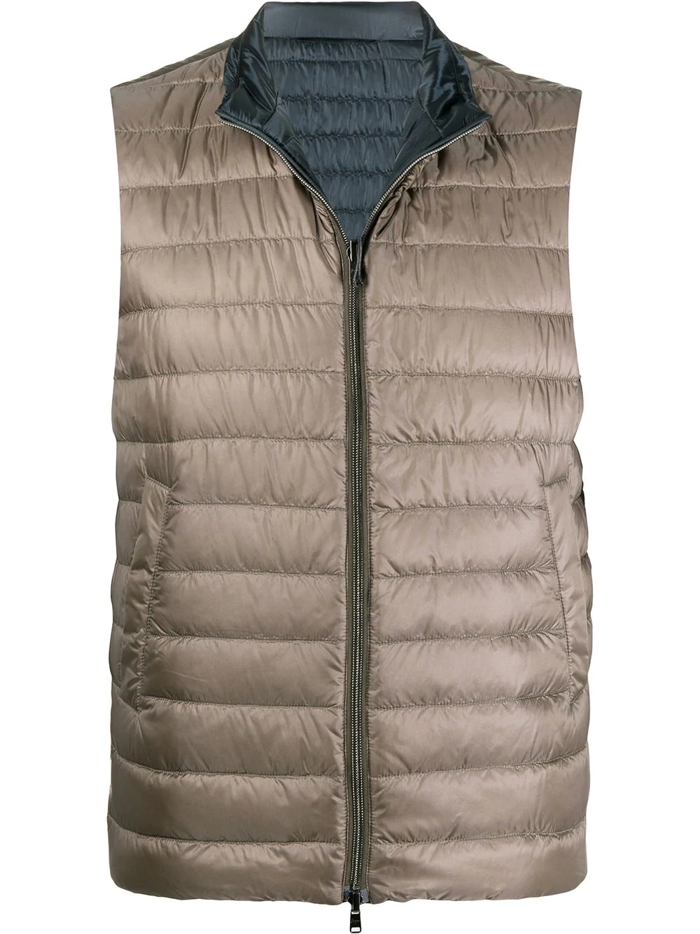 zip-up padded gilet - 1