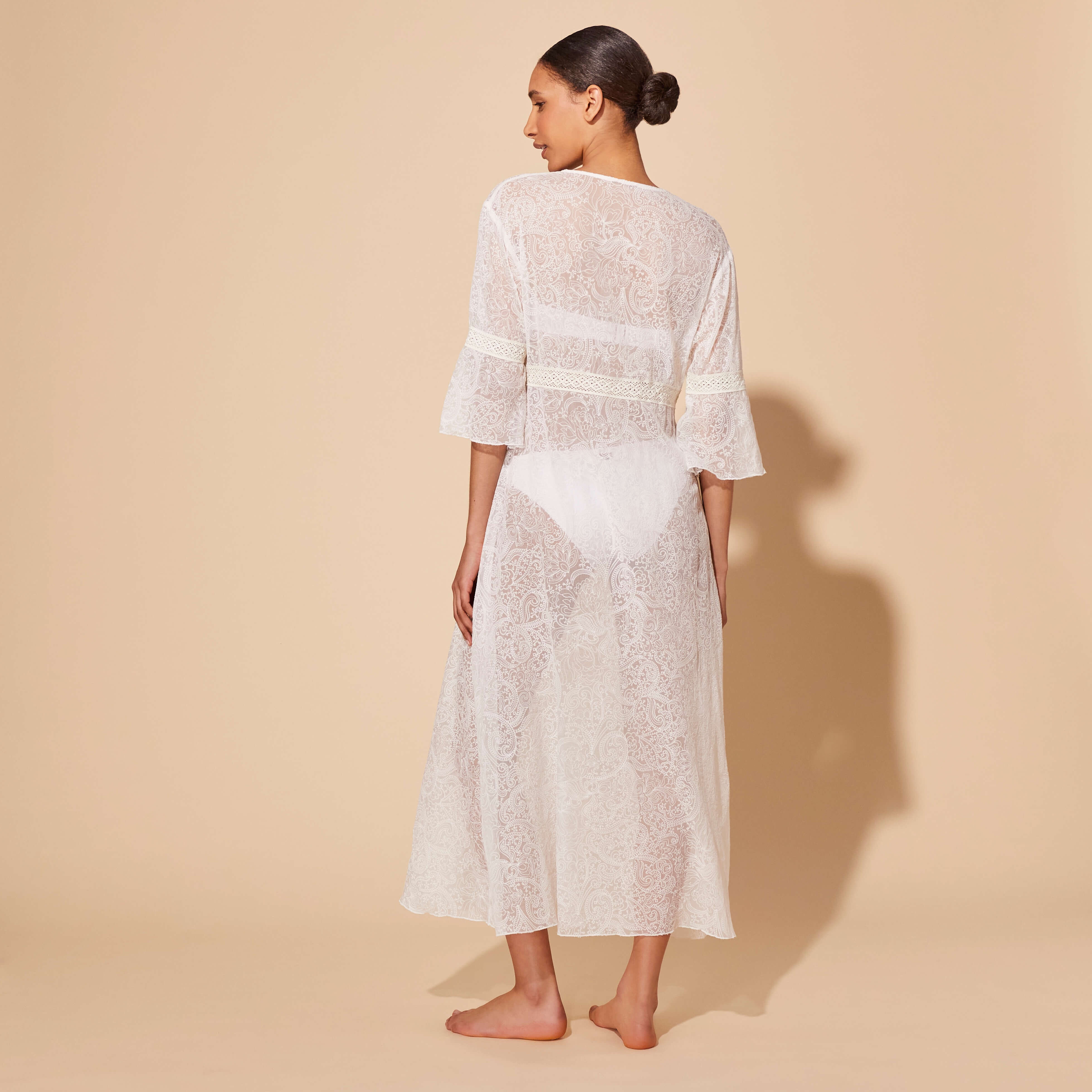 Women Silk Paisley Long Dress - 4