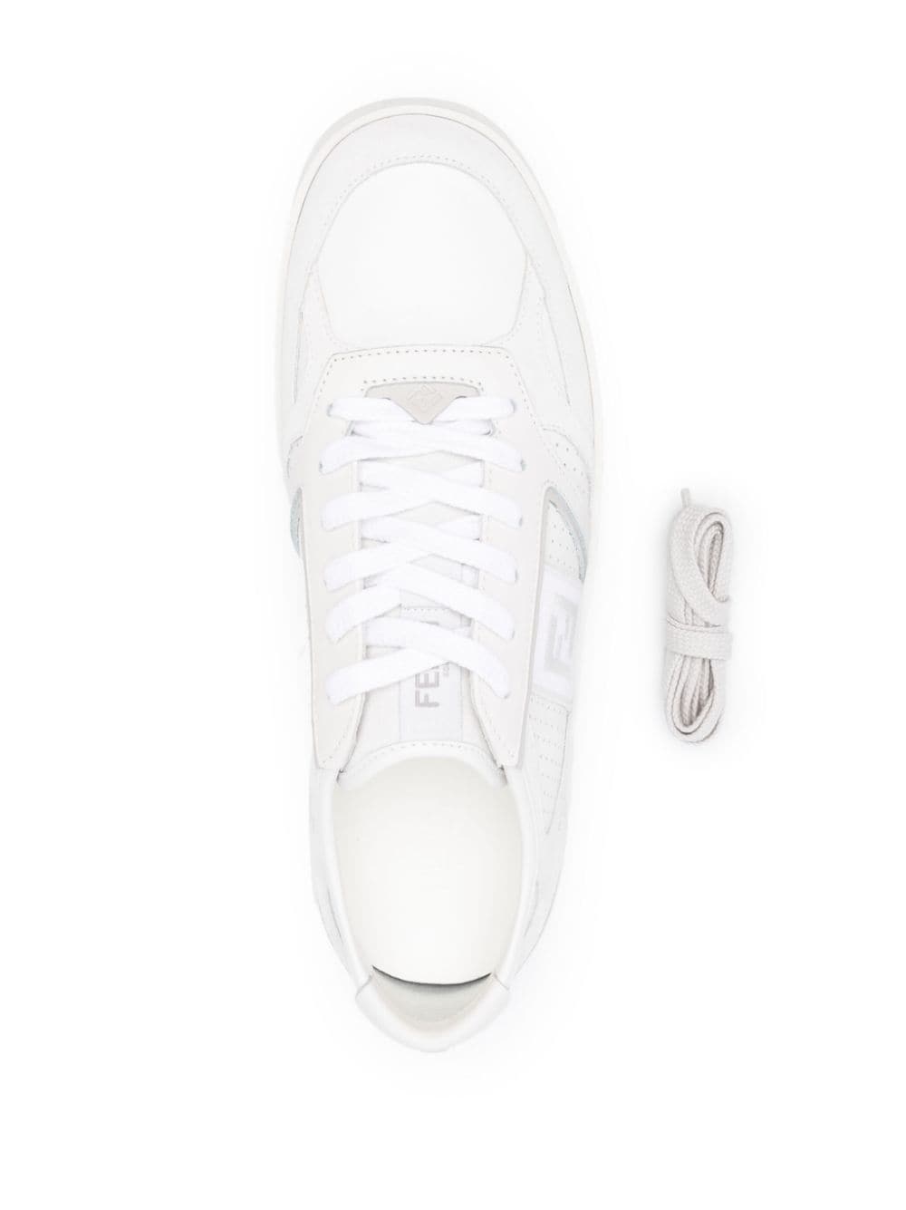FF-embroidered lace-up sneakers - 4