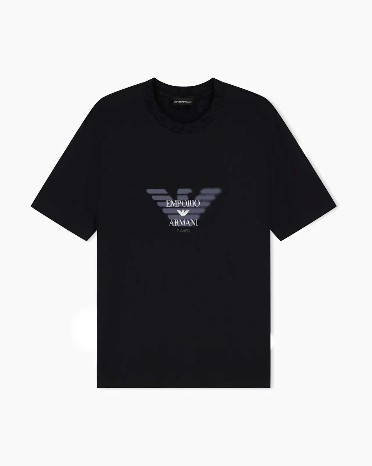 LYOCELL BLEND JERSEY T-SHIRT WITH GRAFFITI EAGLE LOGO PRINT - 1