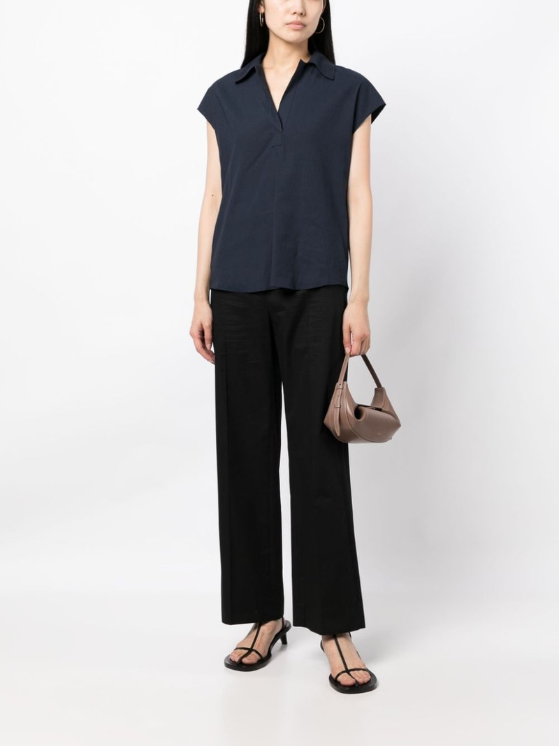 Vince cap-sleeve polo shirt outlook