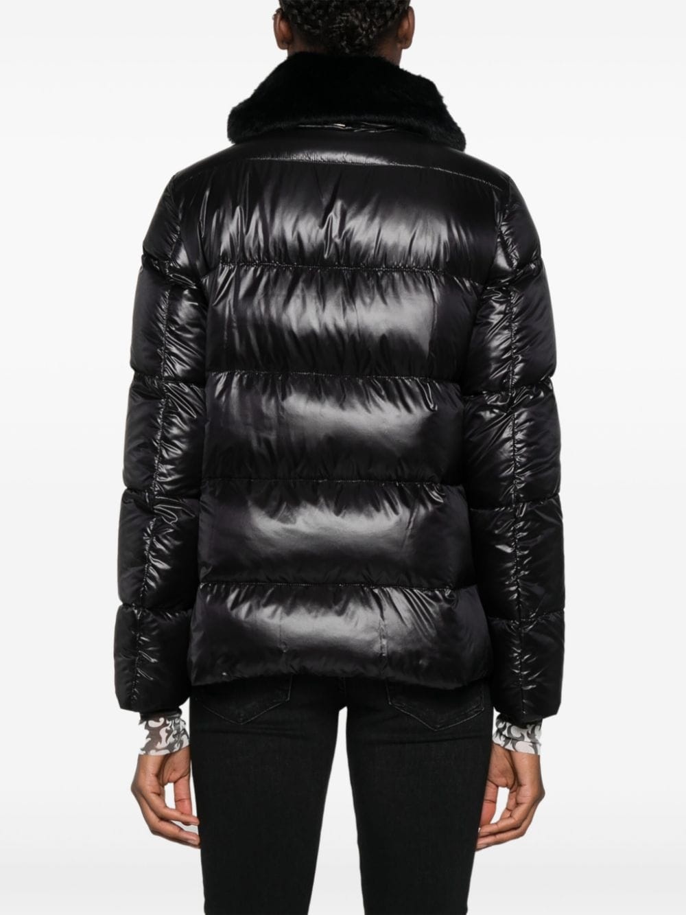 faux-fur collar puffer jacket - 4