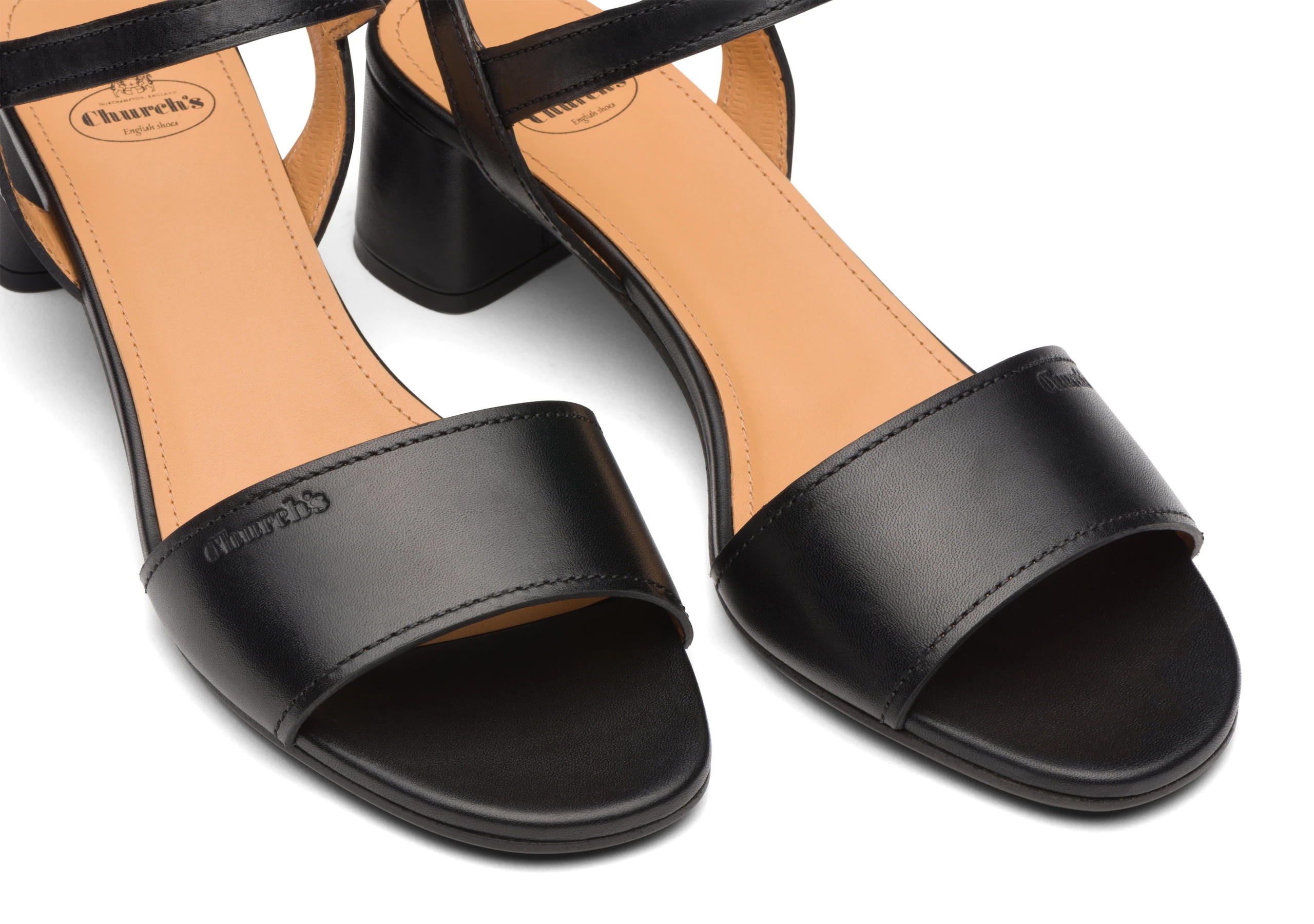 Debbie
Calf Leather Mid Heel Sandal Black - 4