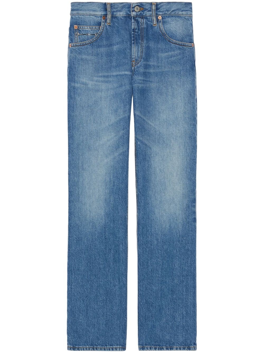 Horsebit-detail straight-leg jeans - 1