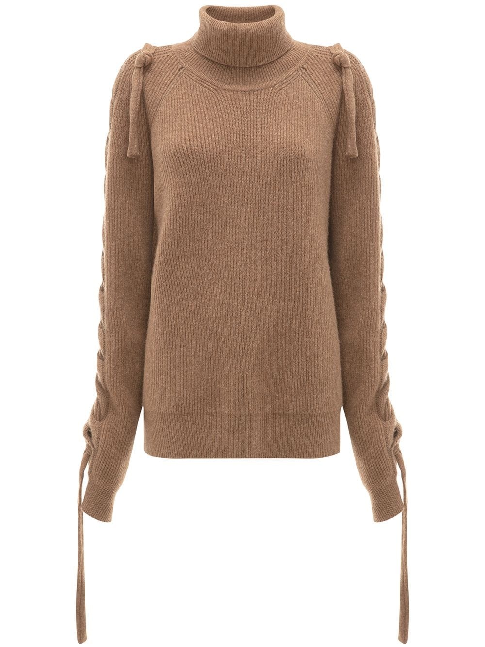 cable insert turtleneck jumper - 1