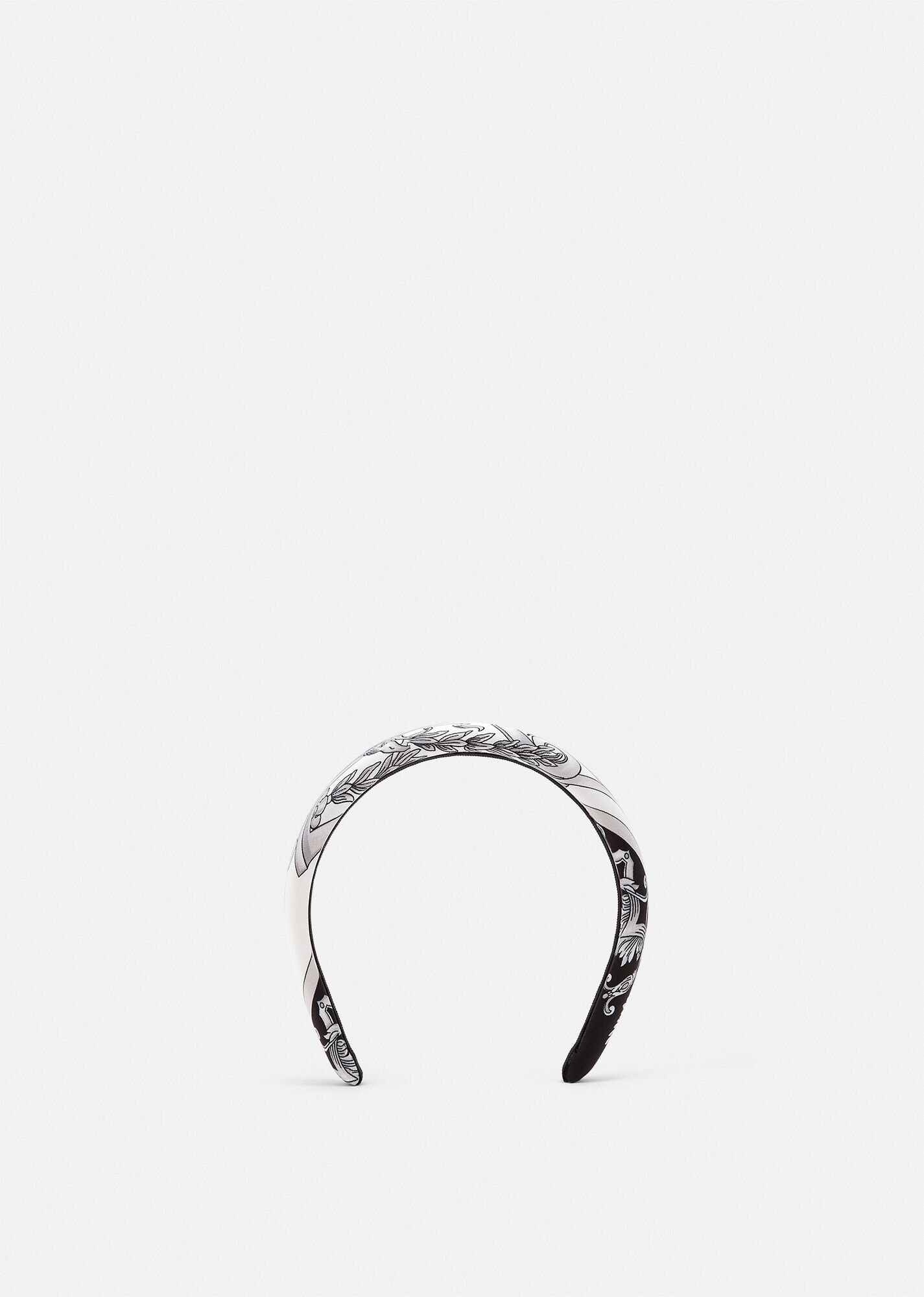 Sliver Baroque Silk Headband - 1