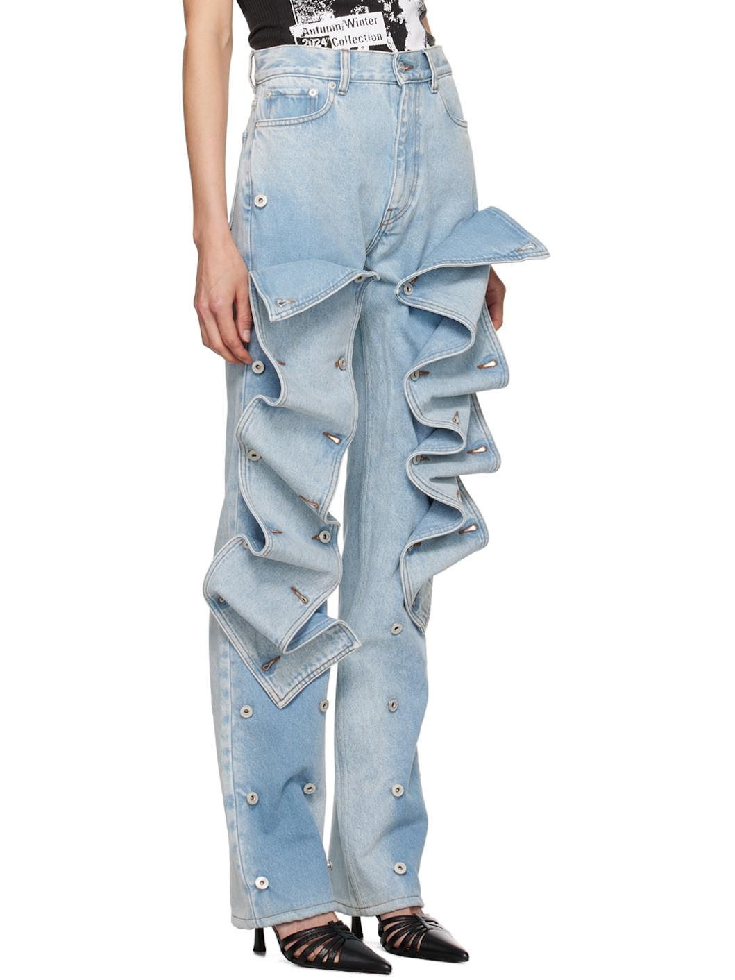 Blue Snap Off Jeans - 2