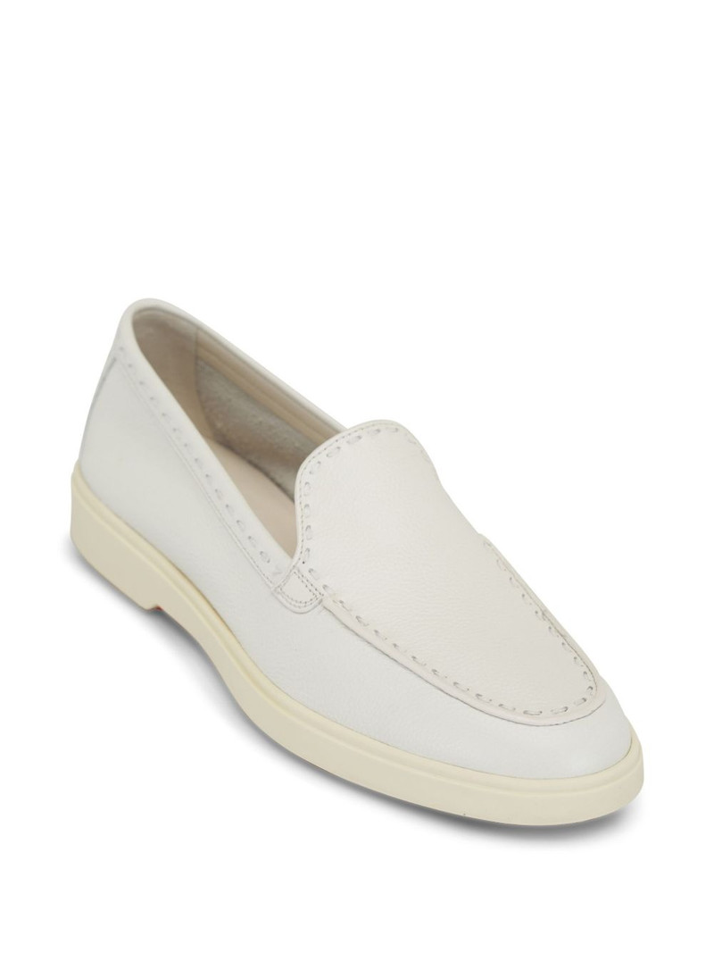 Santoni leather loafers outlook