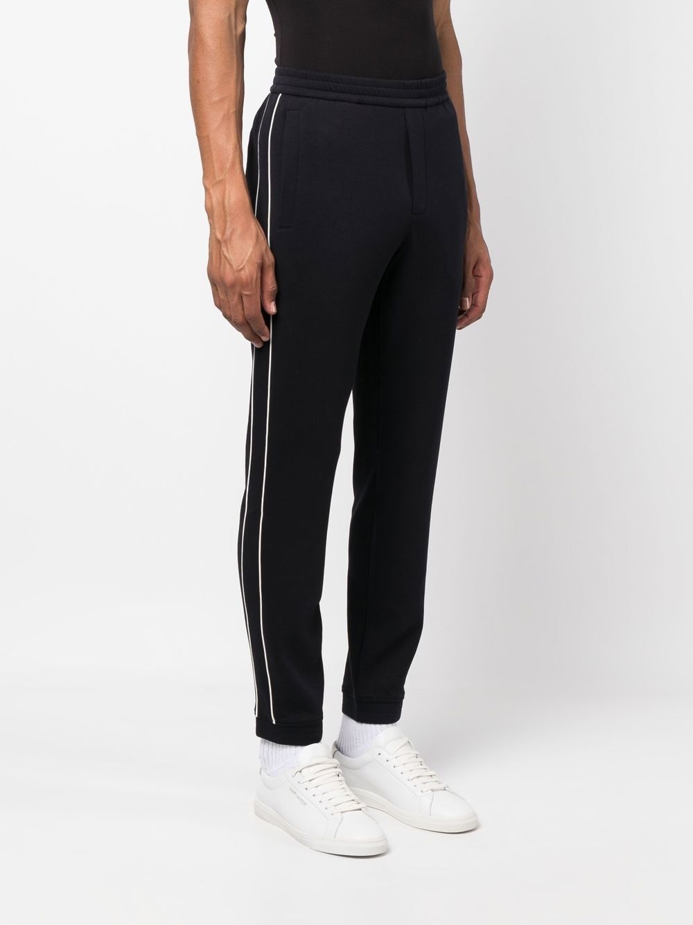 side-stripe straight trousers - 3