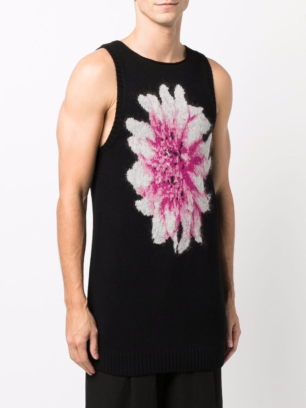 floral sleeveless knit tank - 3