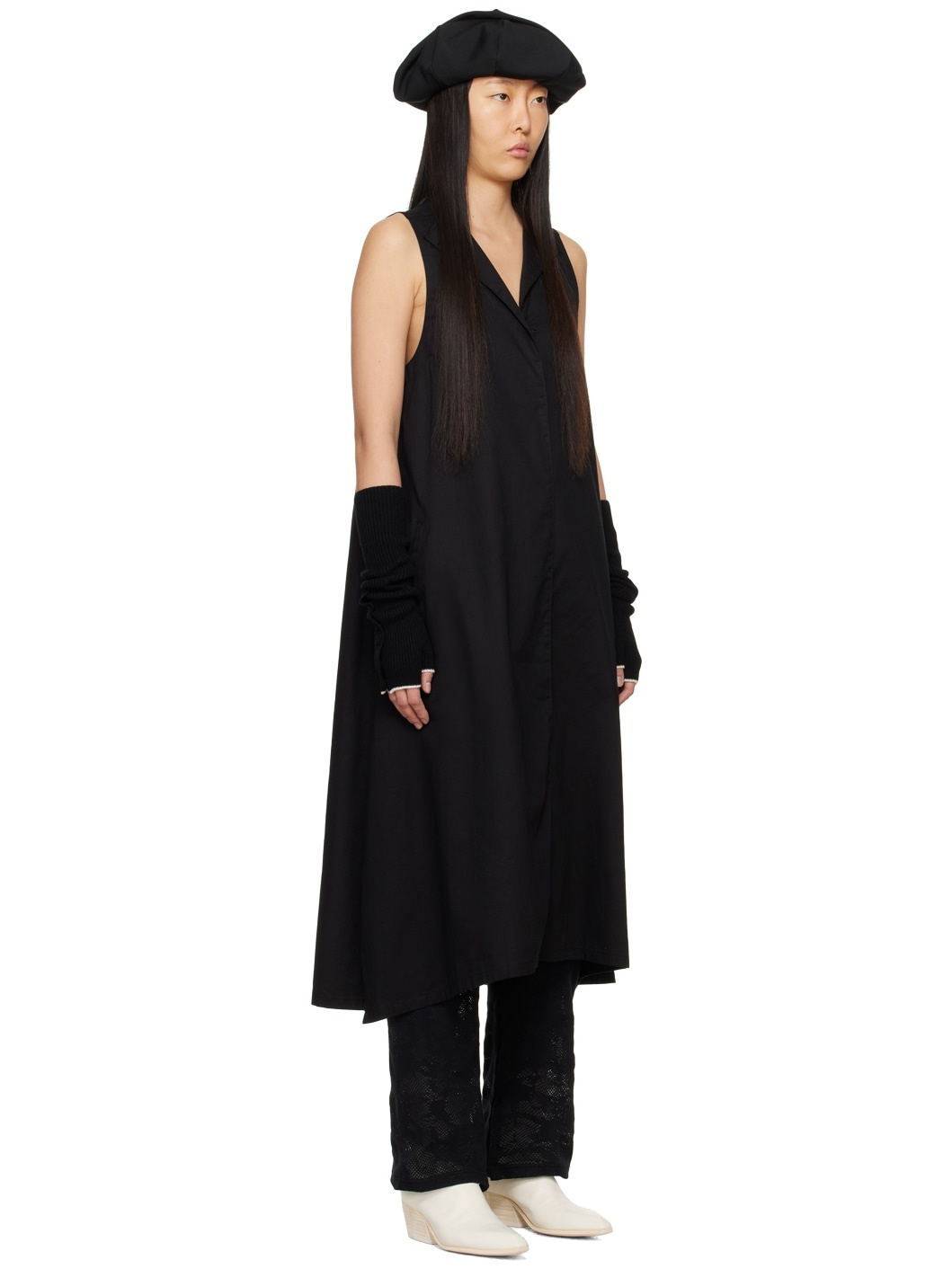 Black Sleeveless Midi Dress - 2