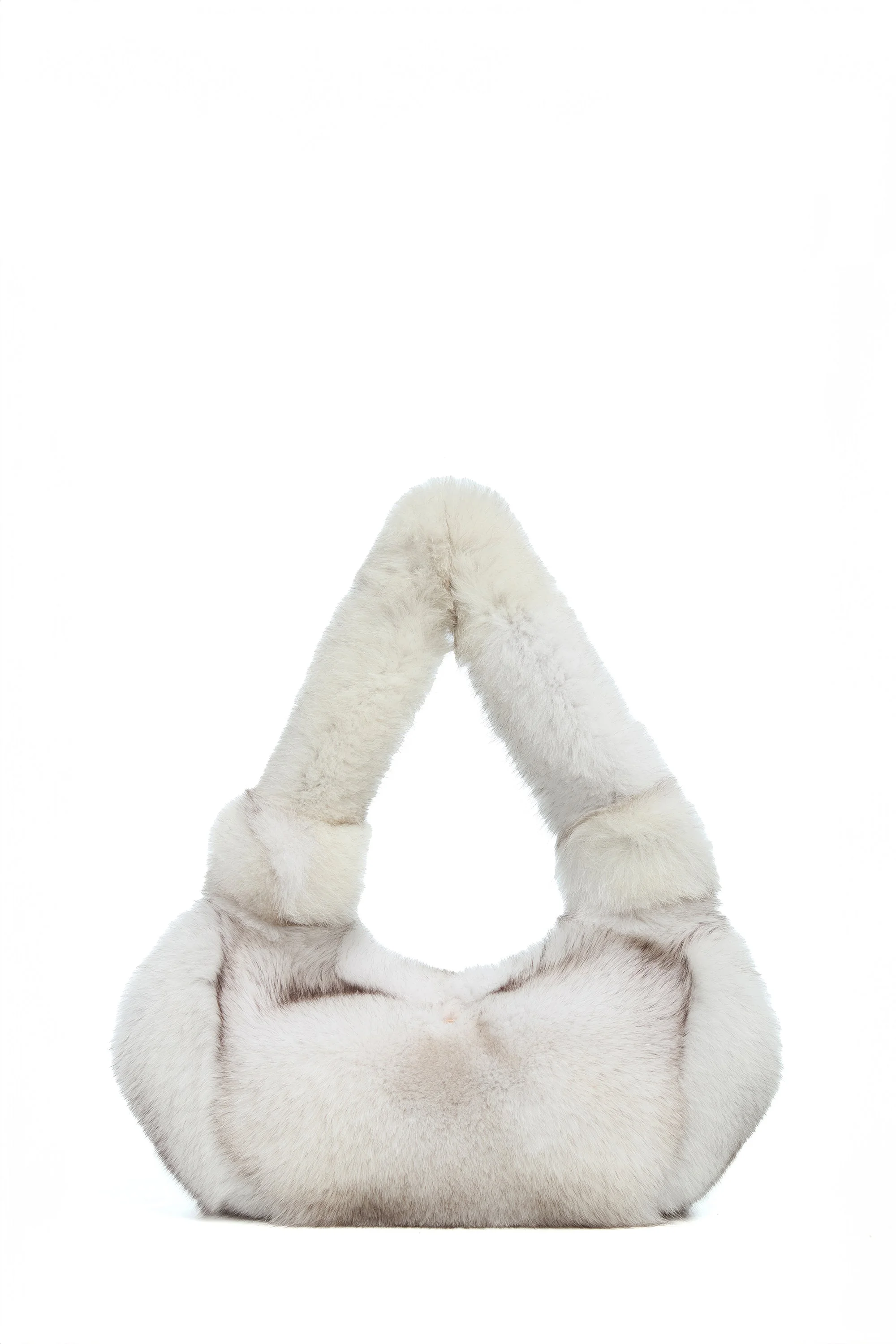 Mini Antonia Bag In White Recycled Fur - 1