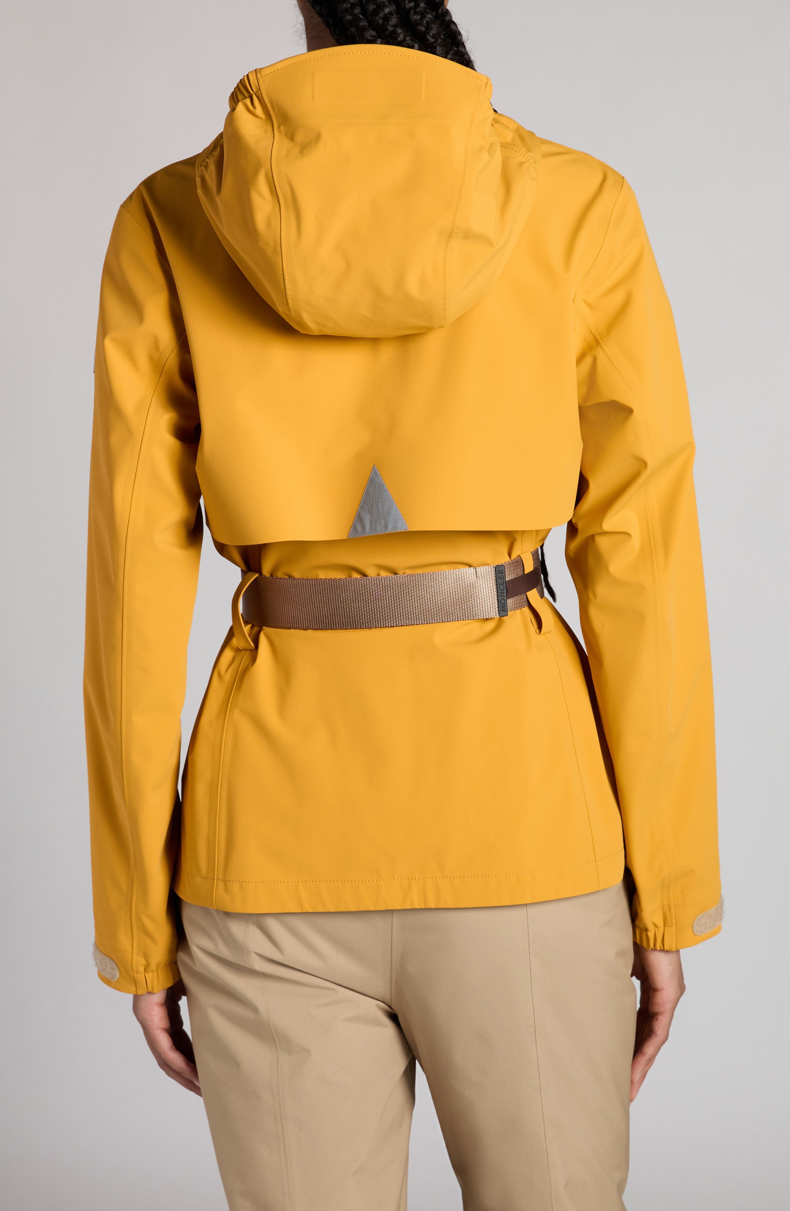 Moncler Grenoble Fex Water Repellent Hooded Jacket in Mustard at Nordstrom - 3