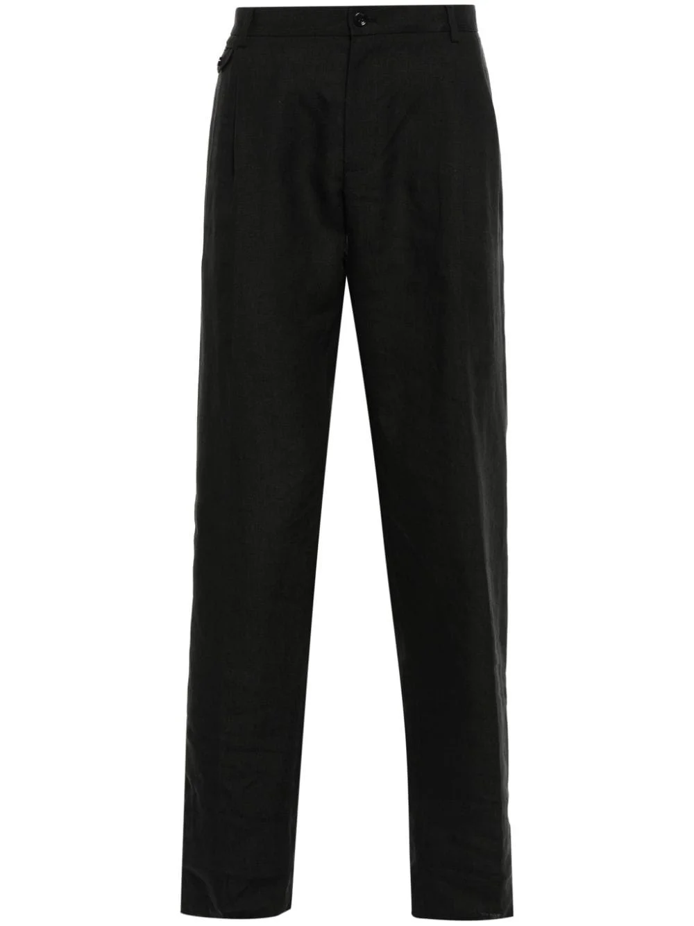 chambray linen tapered trousers - 1