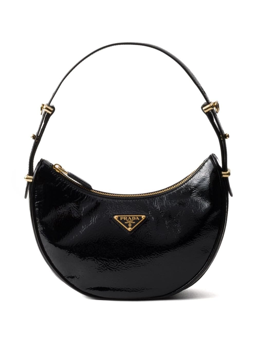 Prada Women Prada Arqué Naplak Patent Leather Shoulder Bag - 1
