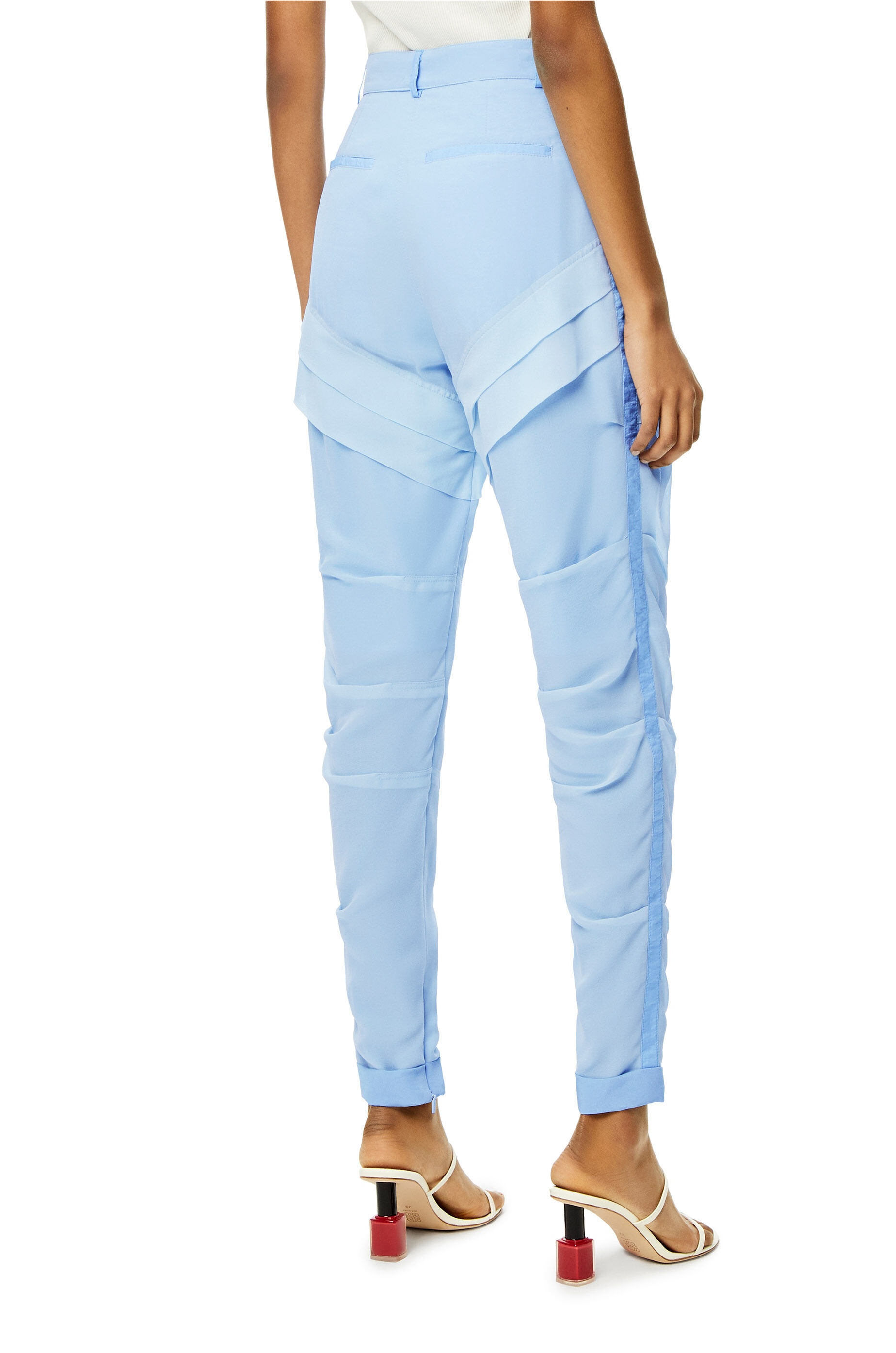 Pleated trousers in silk - 4
