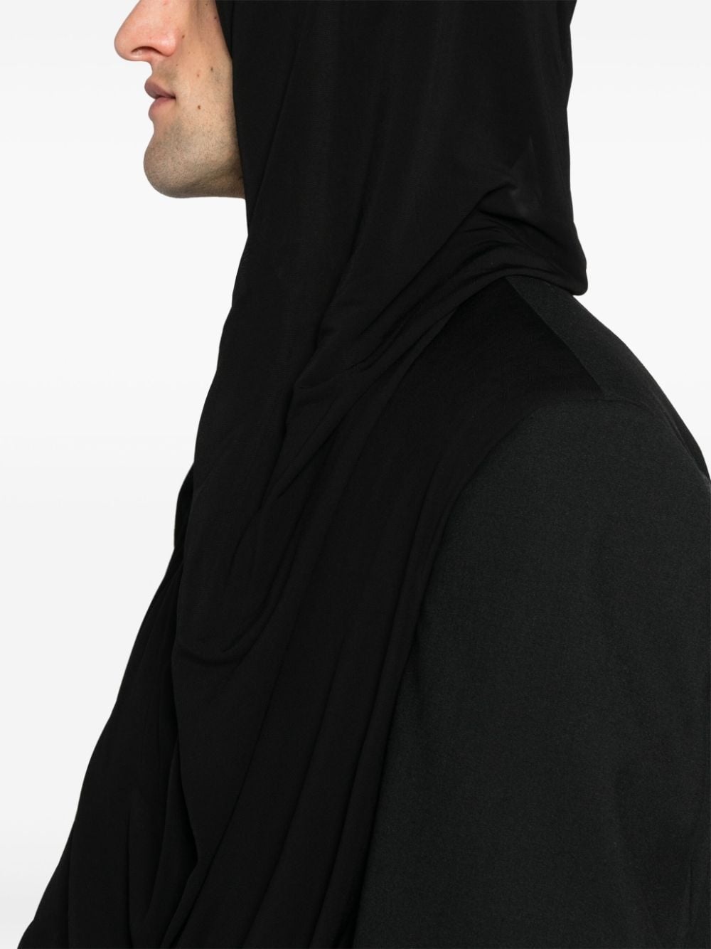 draped hooded blazer - 5