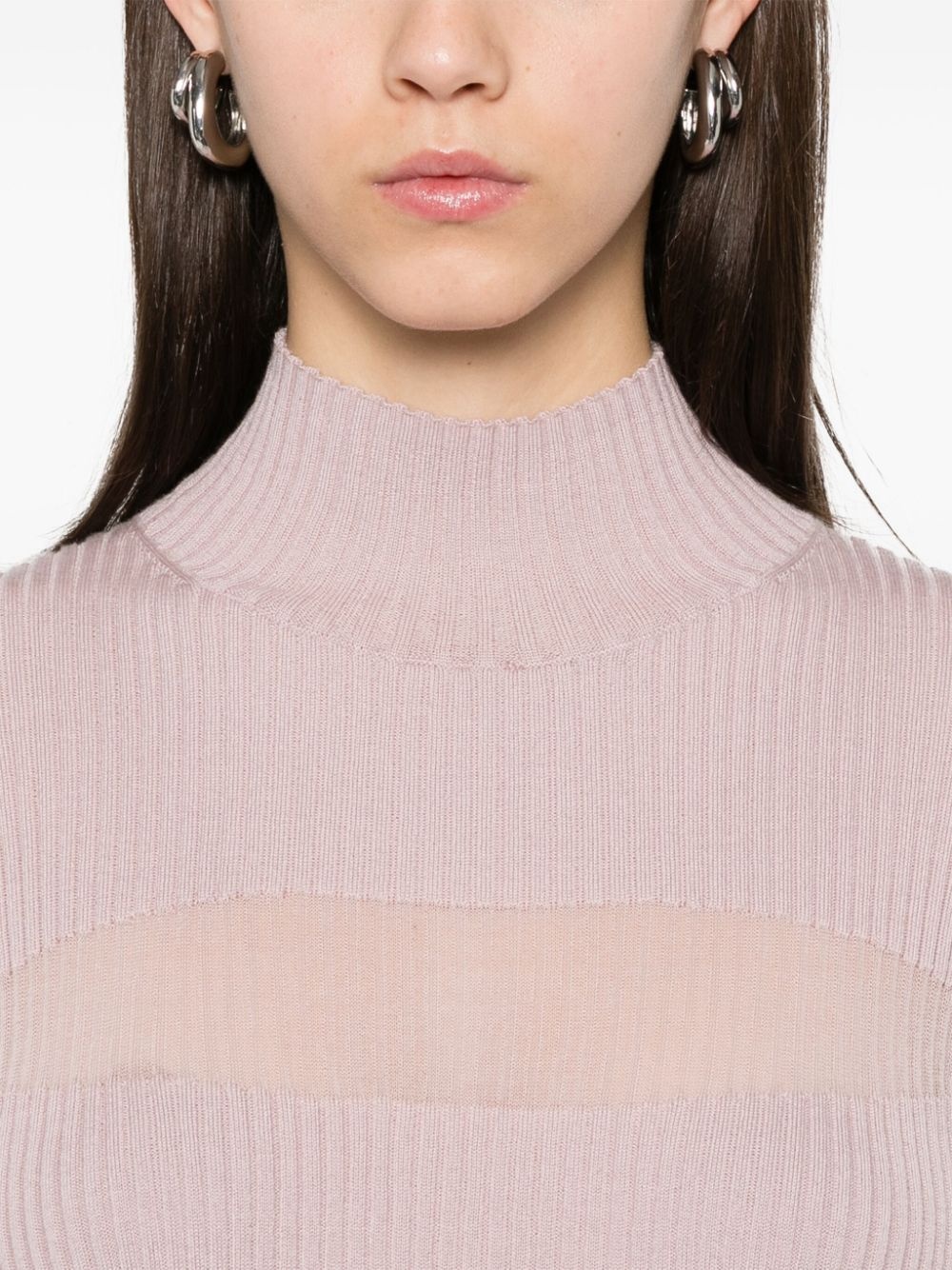 ribbed-knit midi dress - 5