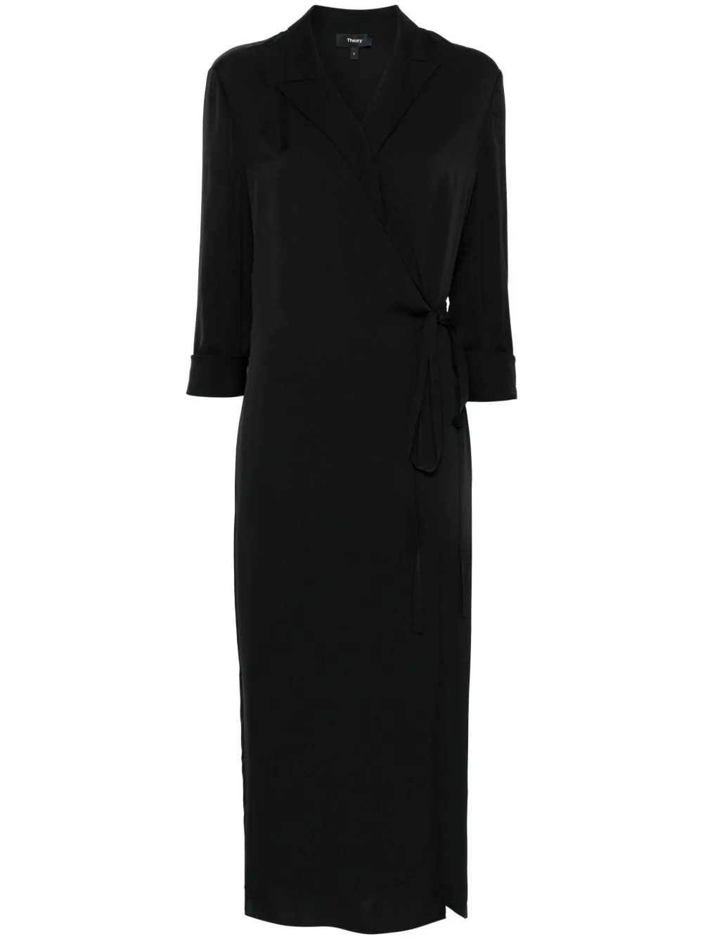 lapel maxi dress - 1