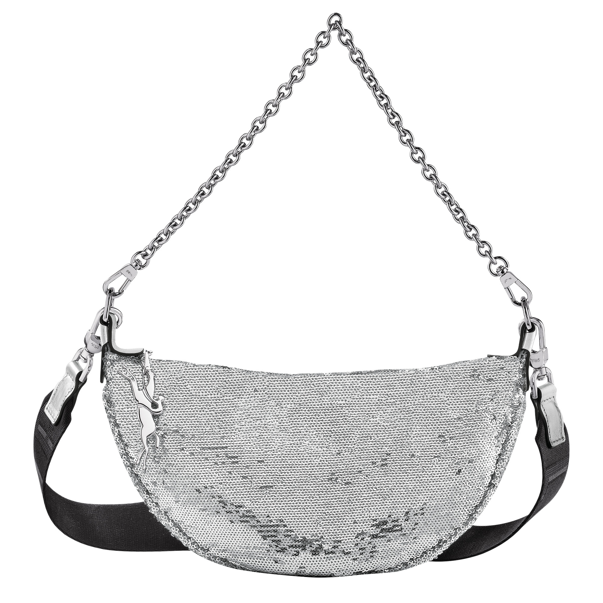 Smile S Crossbody bag Silver - Canvas - 1