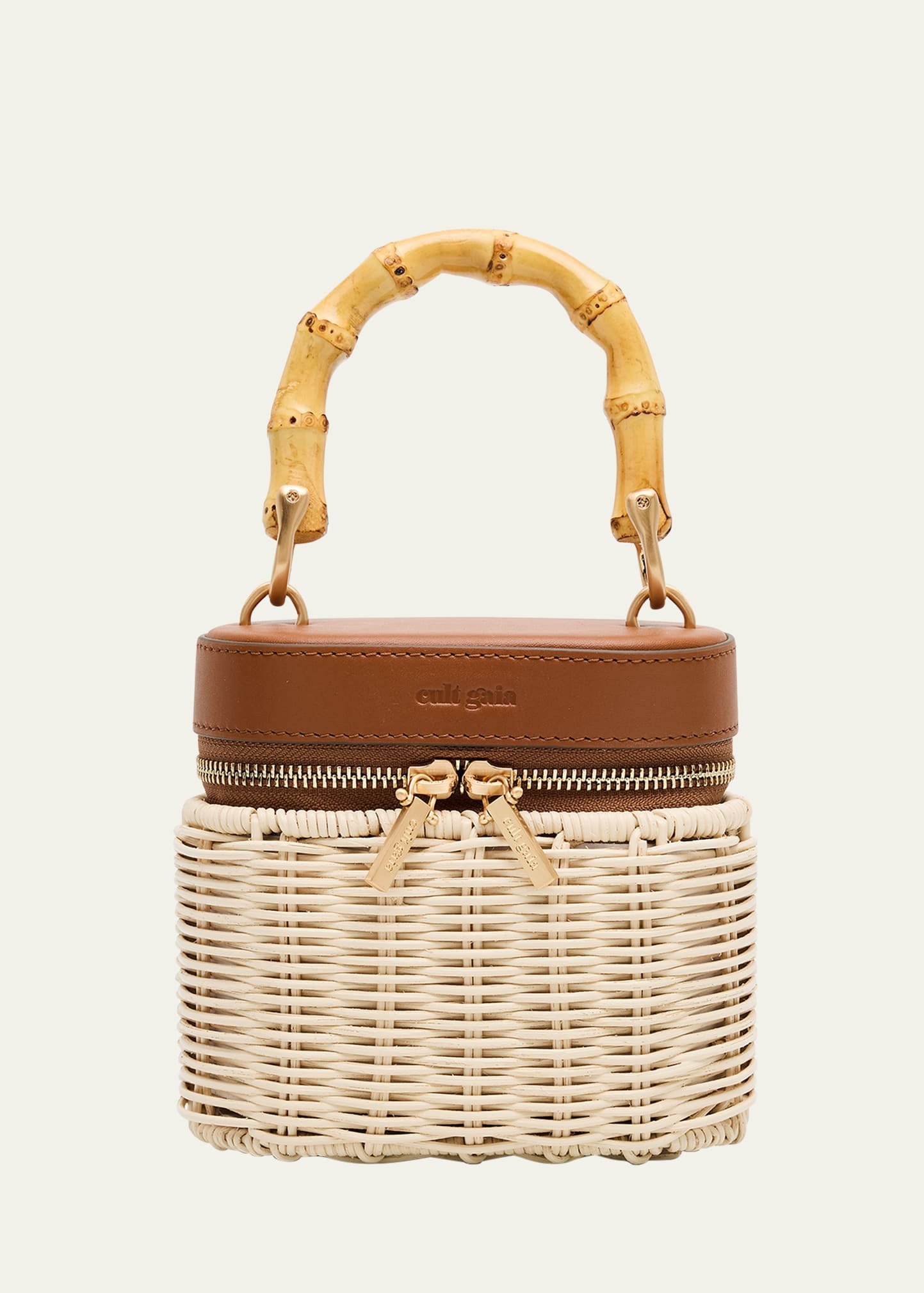Gwyneth Raffia & Leather Crossbody Bag - 1
