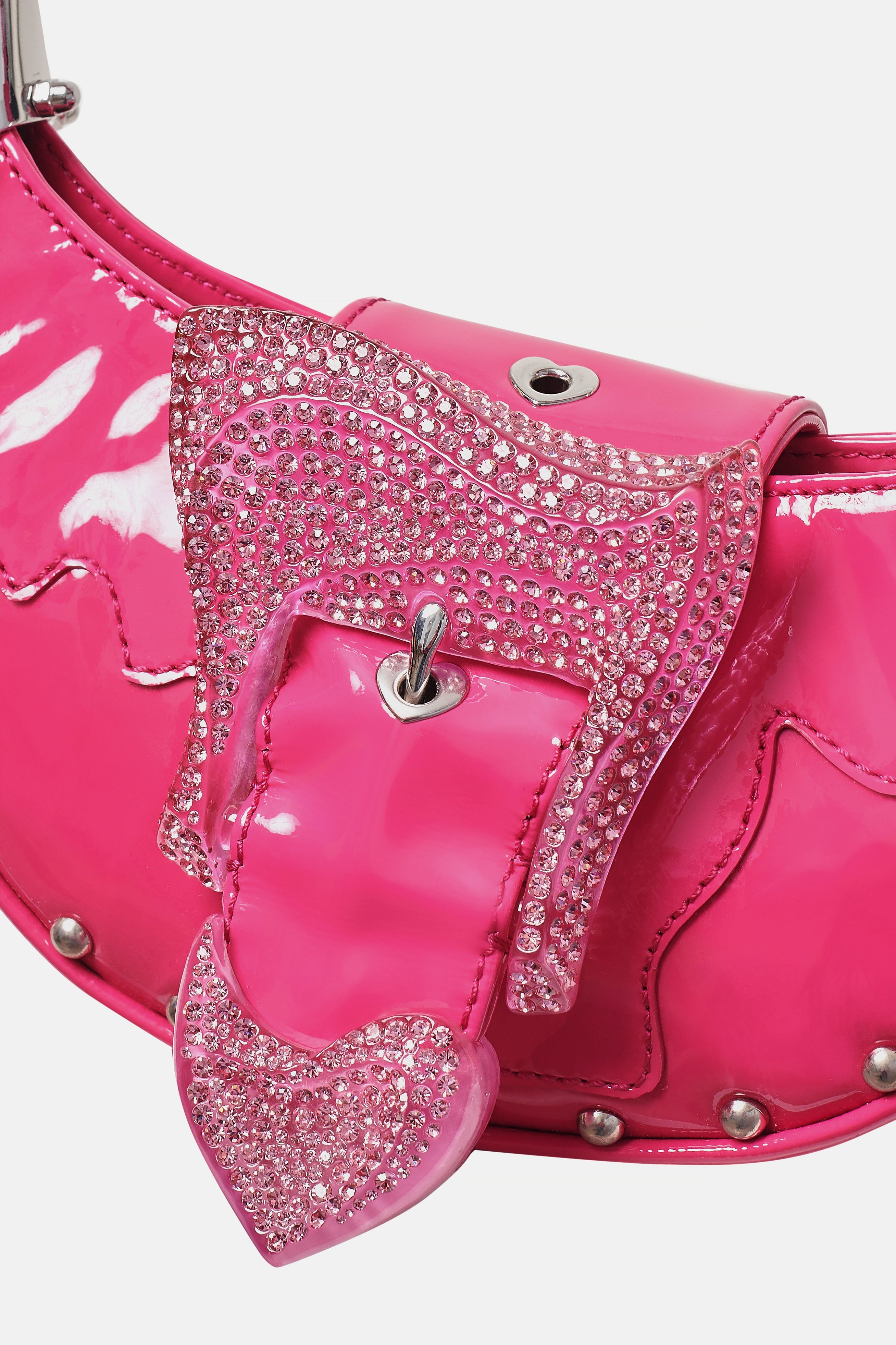 DEVILLE BAG PATENT LEATHER HARLOT PINK - 2
