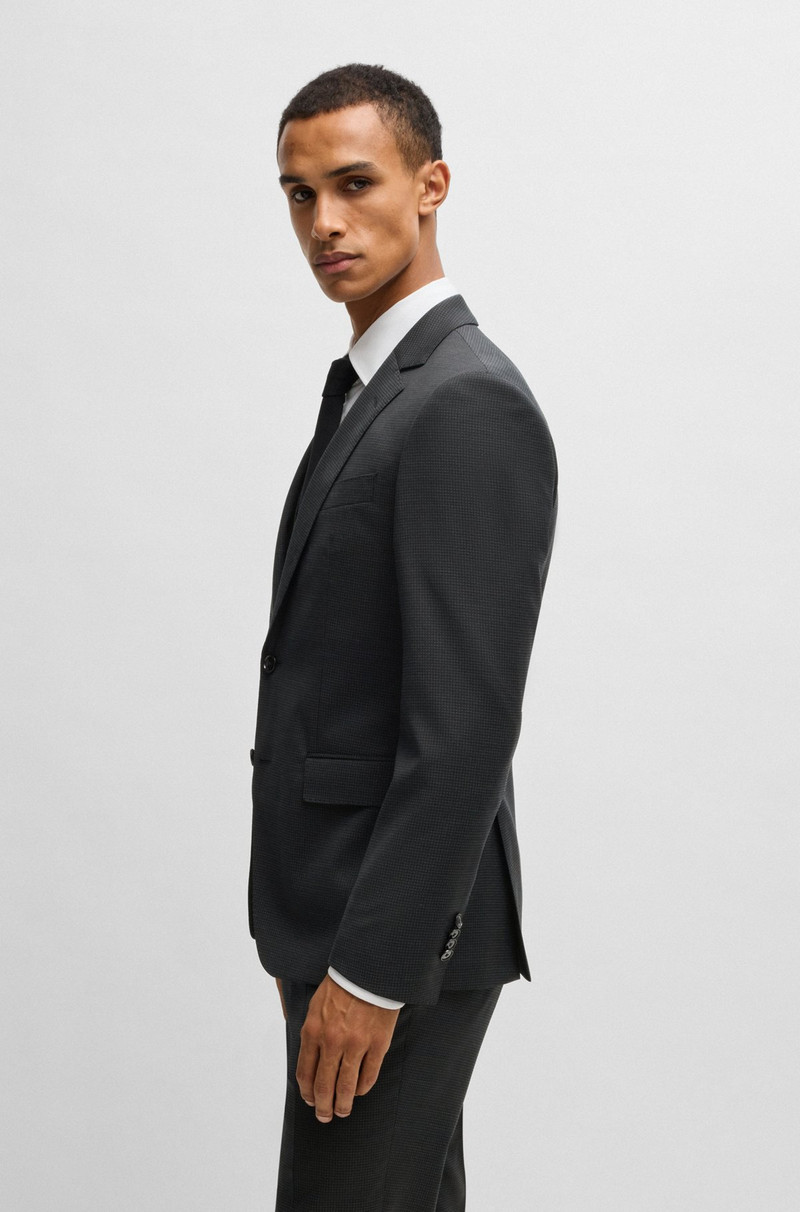 SLIM-FIT THREE-PIECE SUIT IN PATTERNED WOOL 5