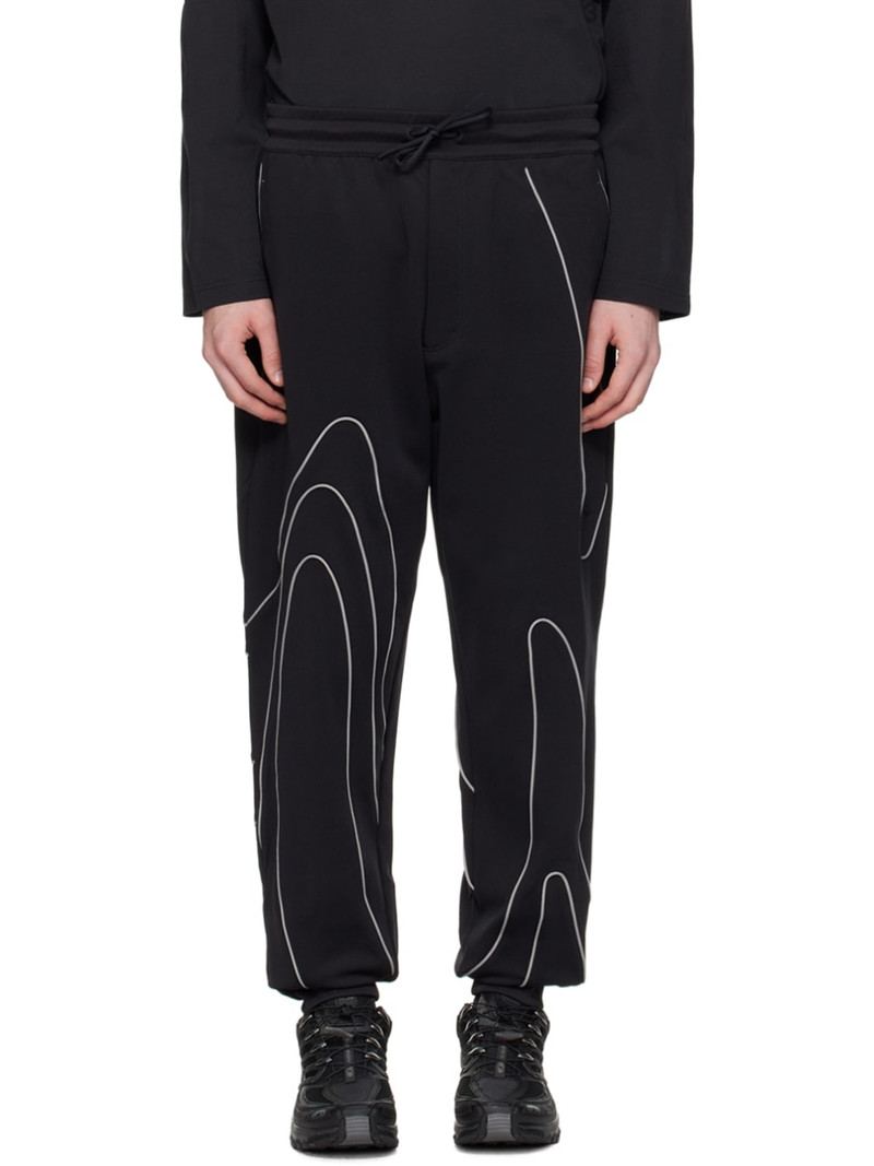 Black Piped Track Pants 1