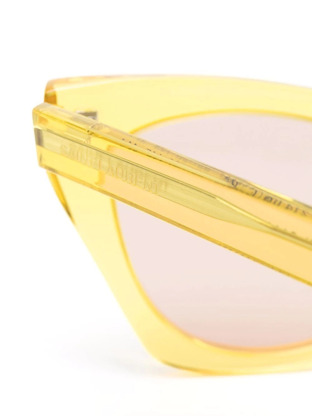 transparent cat-eye frame sunglasses - 3