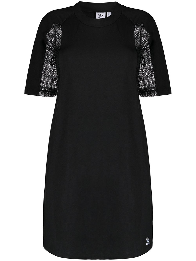 lace insert T-shirt dress 1