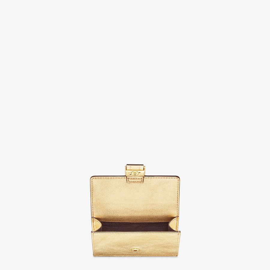 Gold leather card holder - 3