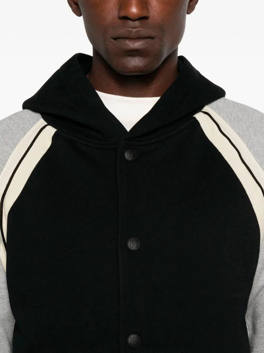 Palm Angels Men `Curved Logo` Track Varsity Jacket - 3