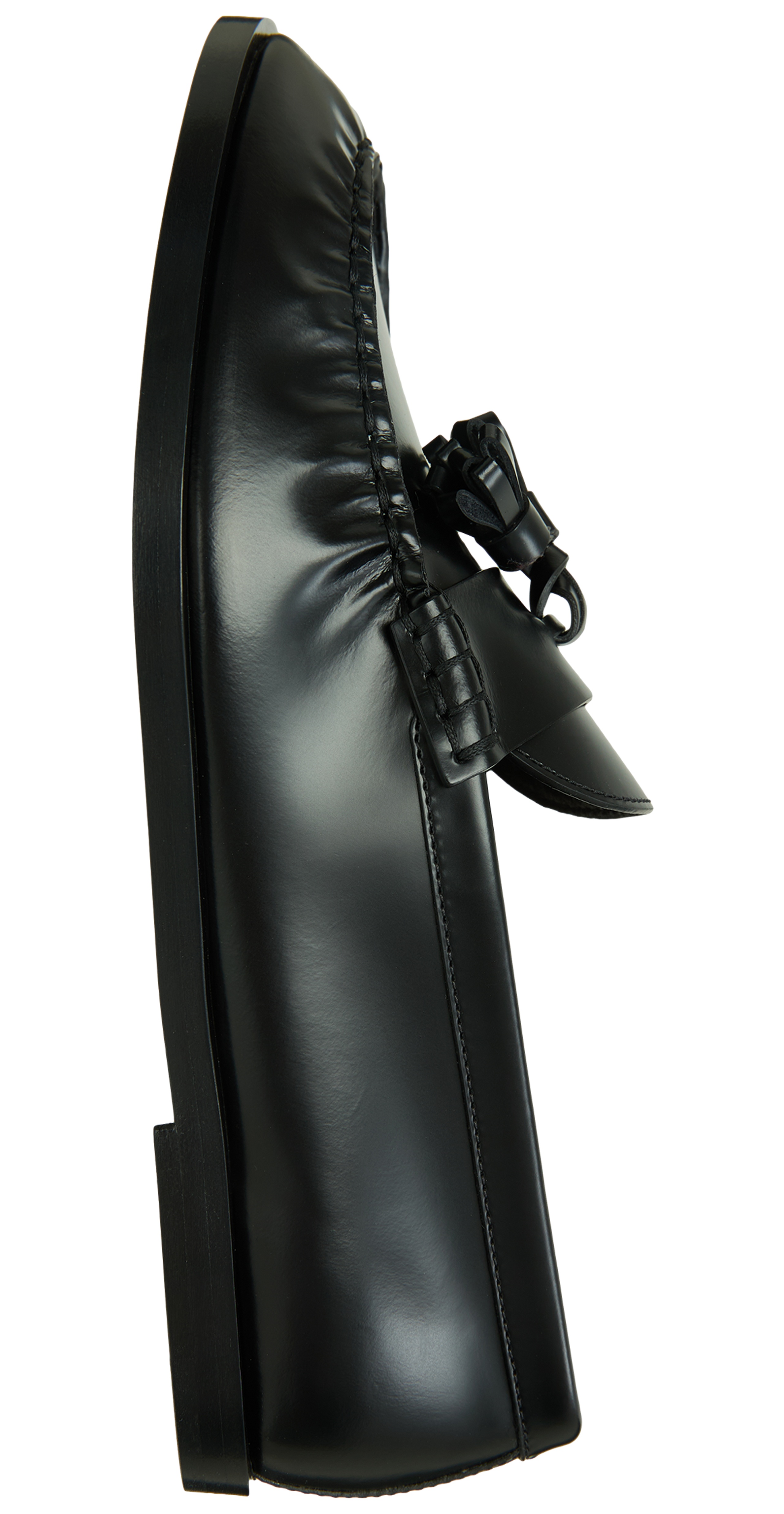 BLACK LEATHER LOAFERS - 2