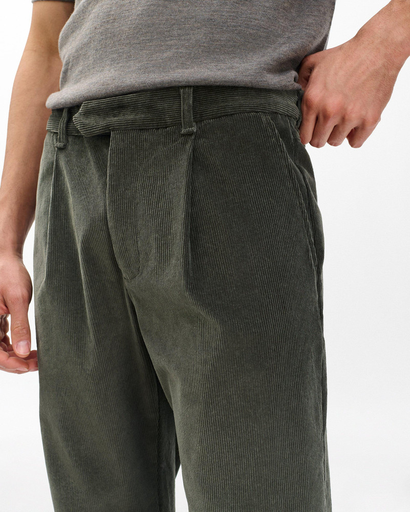 Evan Pleated Corduroy Trousers 5