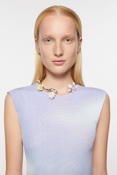 Acne Studios Flower necklace - Silver/multicolor outlook