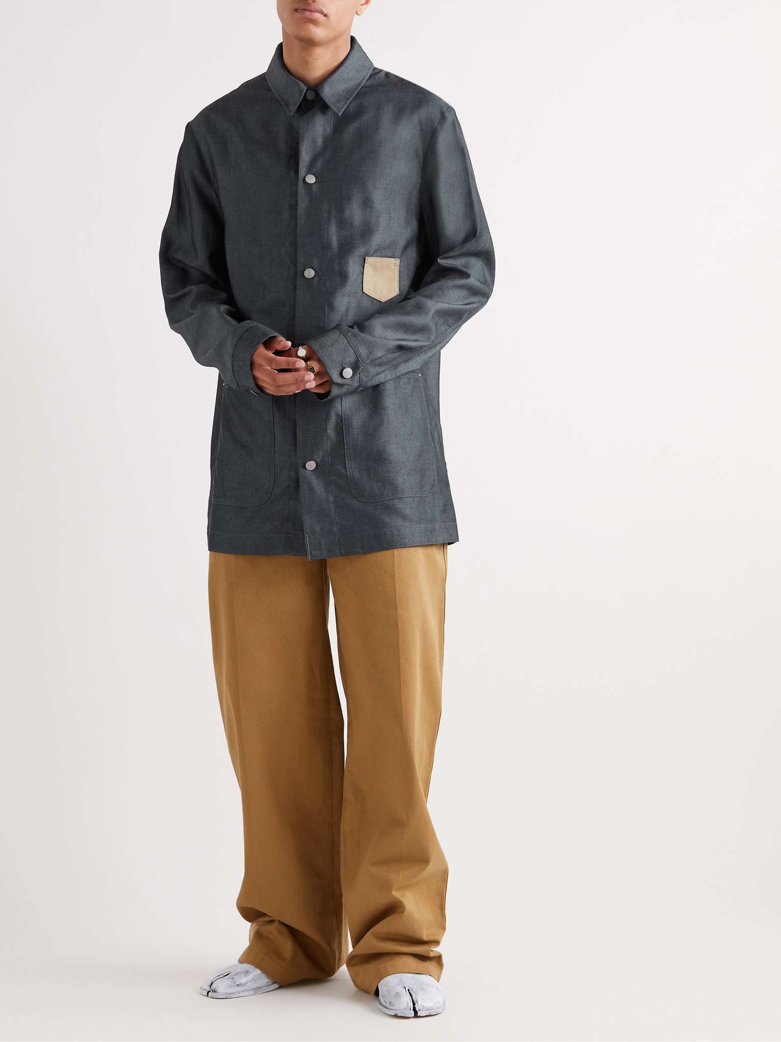 Oversized Canvas-Trimmed Twill Overshirt - 2