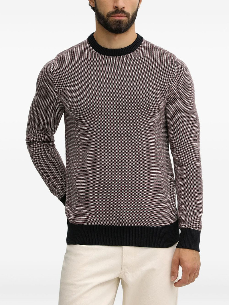 Wells patterned crew-neck sweater 1